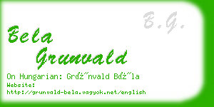 bela grunvald business card